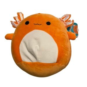 8in orange Nico Axolotl Squishmallow- nwt rare Htf
